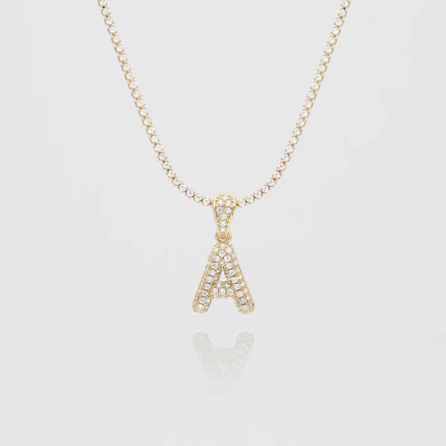 Collier Diamant Bubble Initial