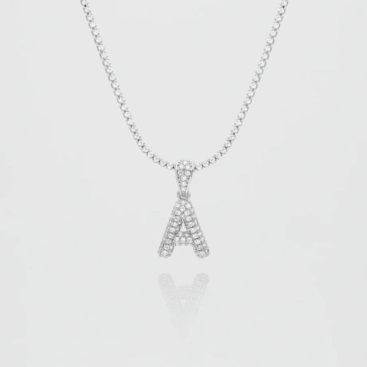 Collier Diamant Bubble Initial