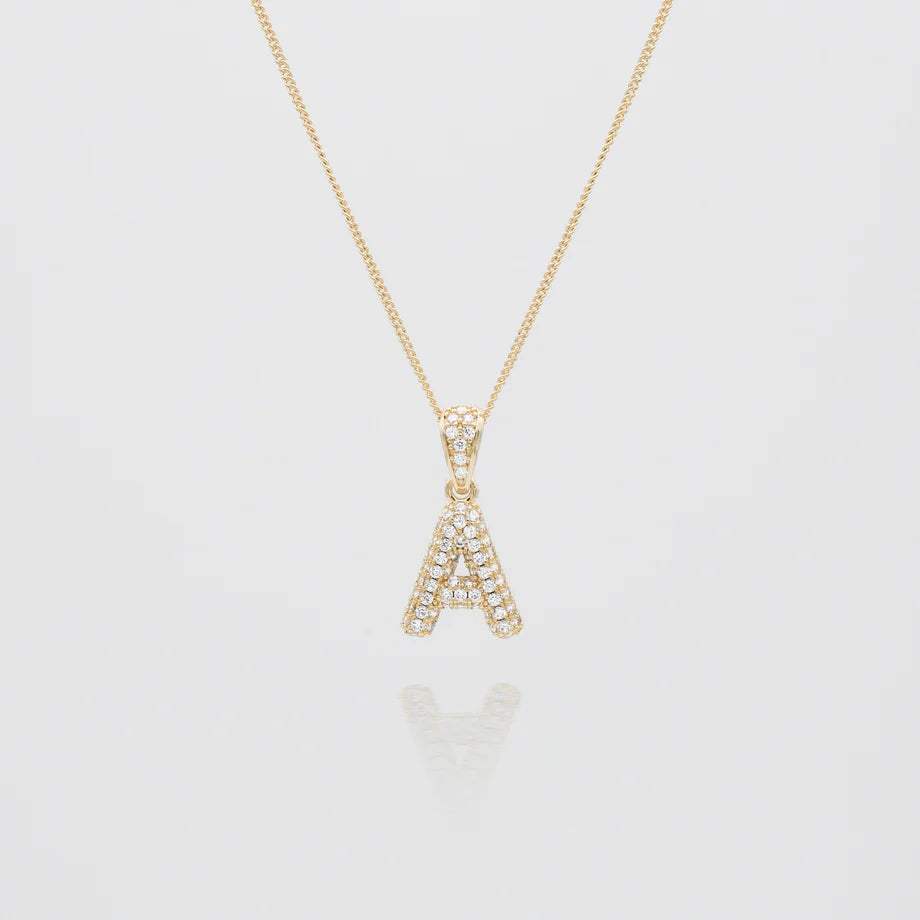 Collier Diamant Bubble Initial
