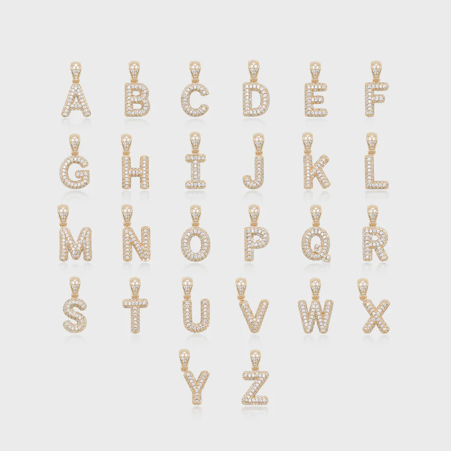 Collier Diamant Bubble Initial