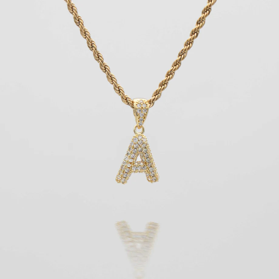 Collier Diamant Bubble Initial
